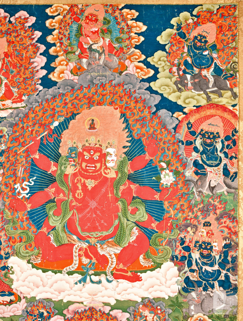 THANGKA REPRÉSENTANT HAYAGRIVA  BHOUTAN, XVIIIE-XIXE SIÈCLE - 图5